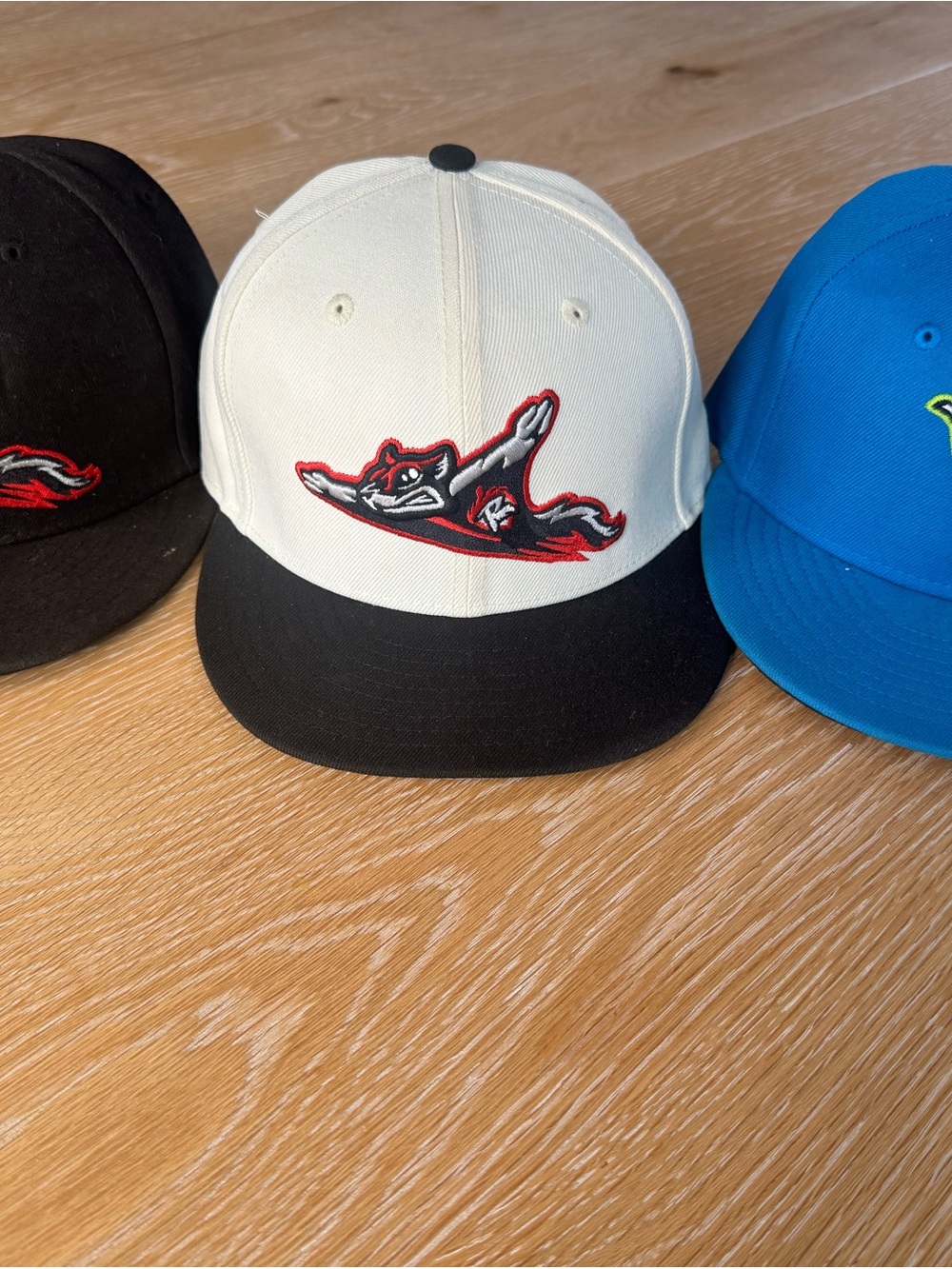 Bundle of 3 Fitted Hats - Richmond Flying Squirrels baseball Hats- Size 6 7/8
